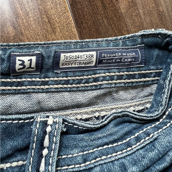 Miss Me Easy Straight JE5014ET38R Jeans Stonewood Wash Size 31 (altered) - Picture 7 of 10